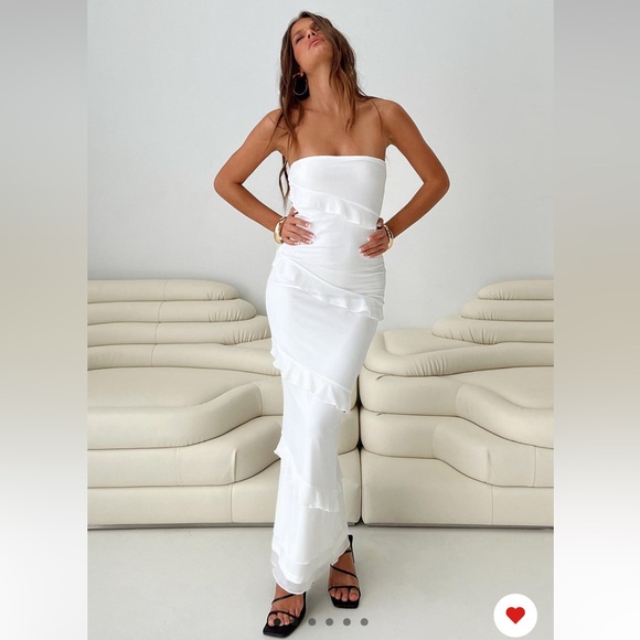 NWT Lasher Strapless Maxi Dress in White - Picture 1 of 7